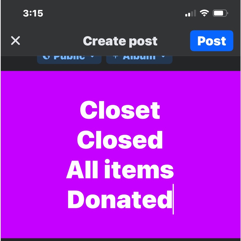 My closet is closed all items donated to the goodwill….